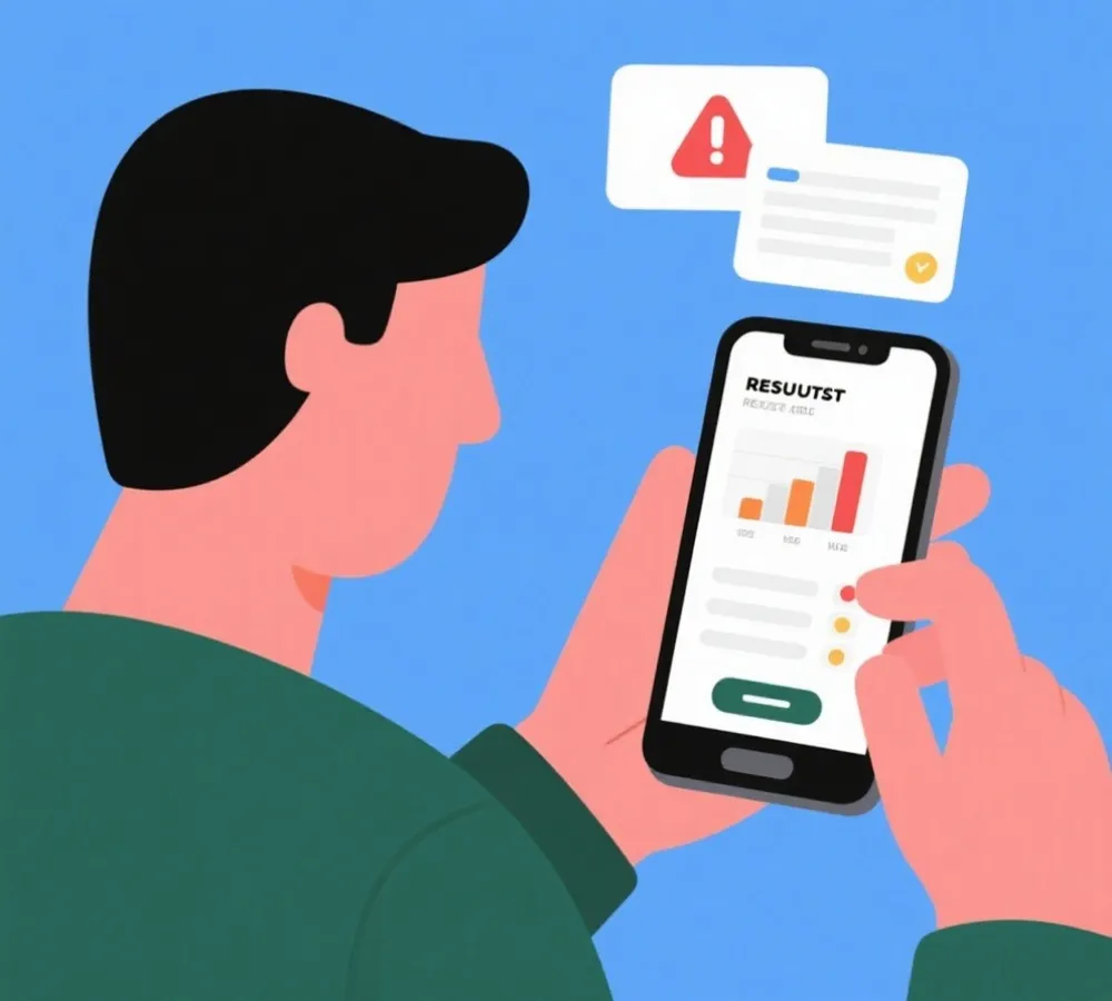 移动端开奖查询与提醒功能示意